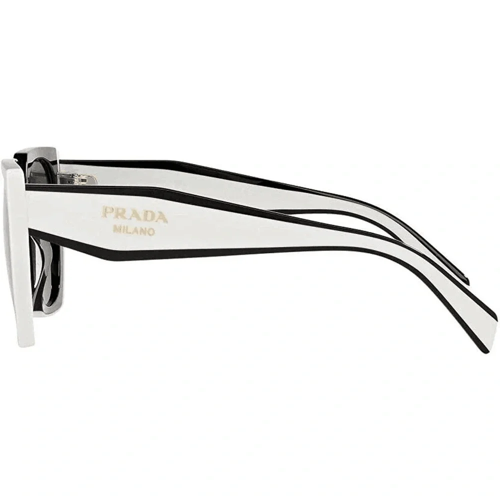 Prada Cateye PR 15WS 09Q5S0 Black White Dark Grey Women Sunglasses. - Picture 10 of 12